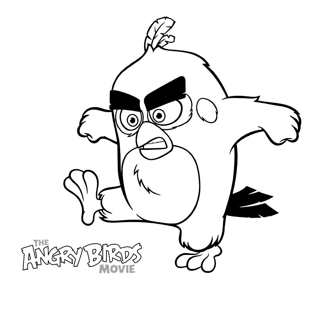 Plansa de colorat cu Angry Birds 35 86